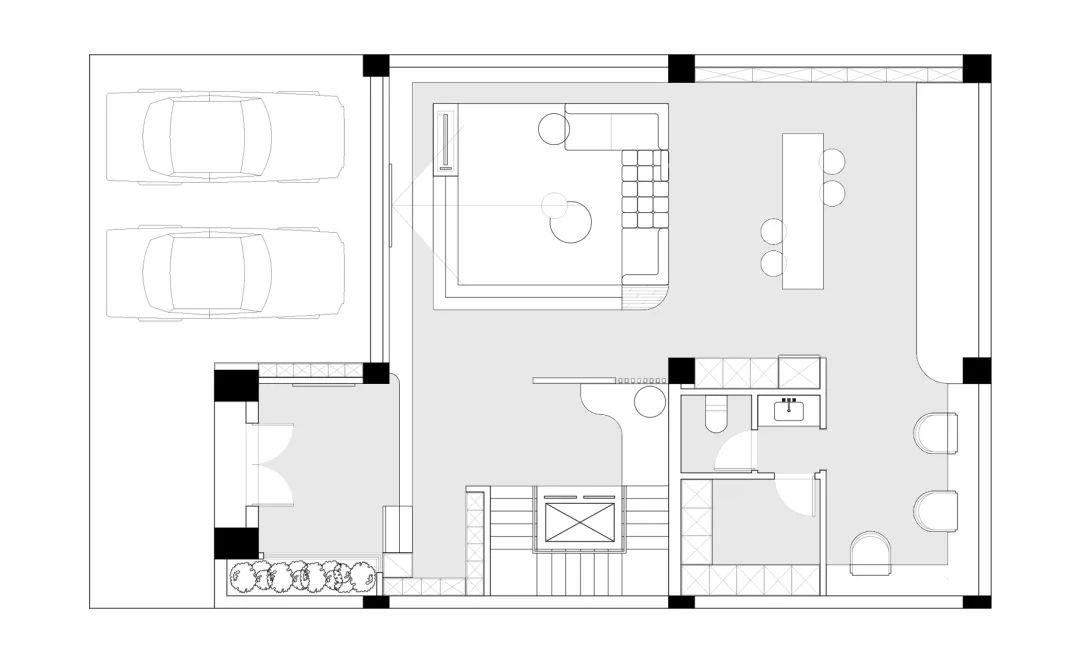隐于形的交叠  碧桂园天玺450㎡合院别墅丨中国重庆丨KD室内设计事务所-24