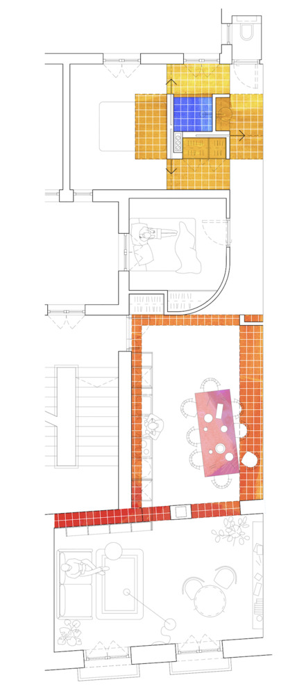 马德里 Lavapiés 社区三合一公寓改造丨西班牙马德里-7