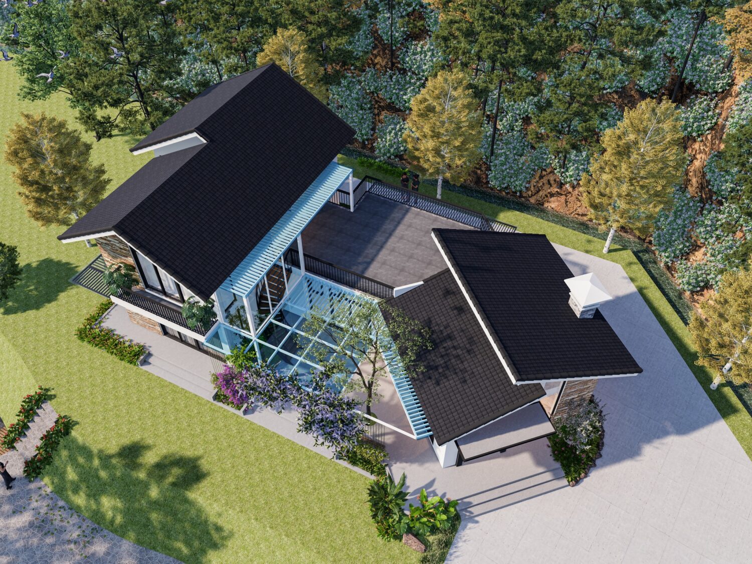 SketchUp 房屋外部模型丨Sang Nguyen-7