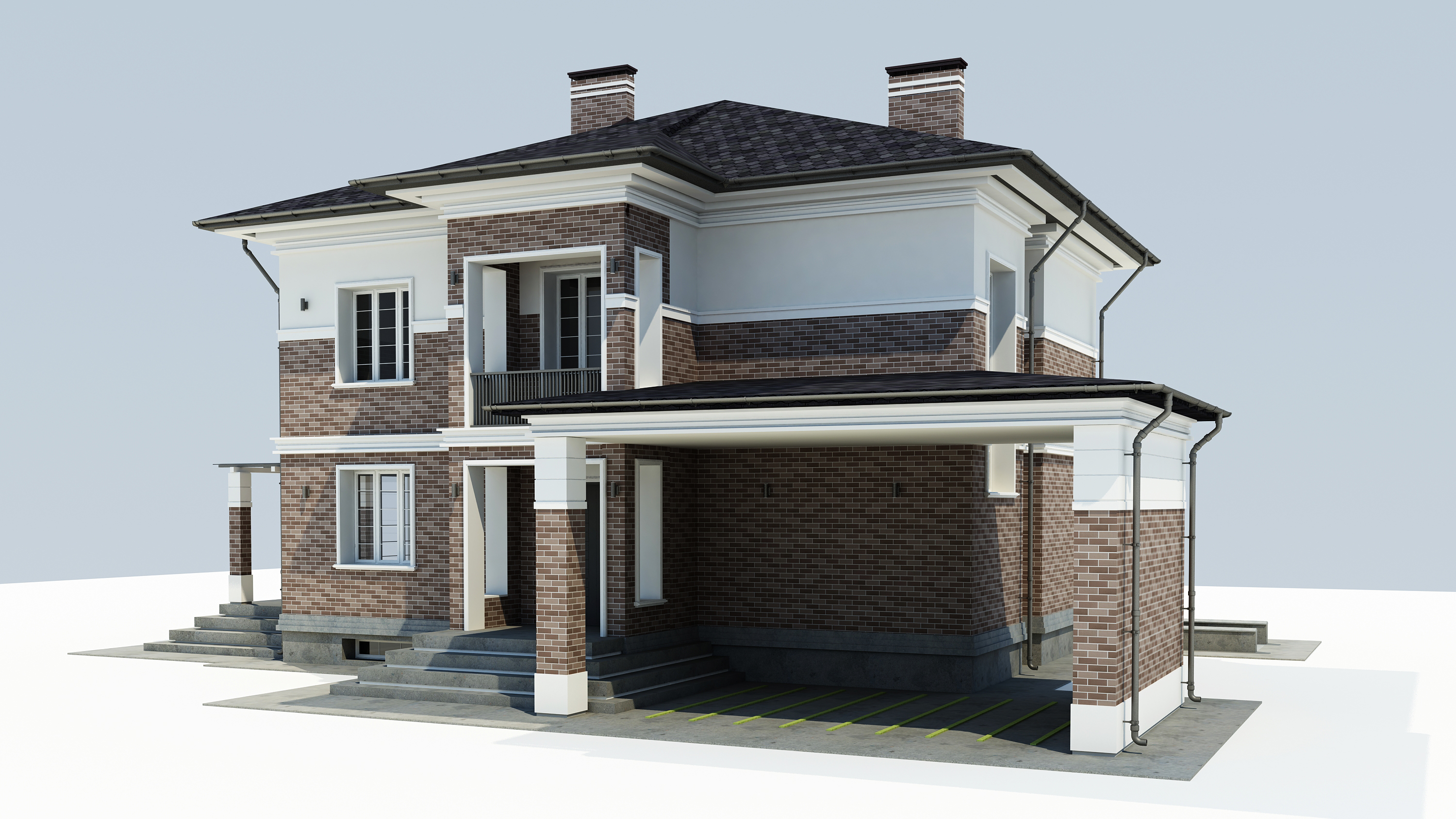 Эскизный проект Фасада индивидуального жилого дома-7