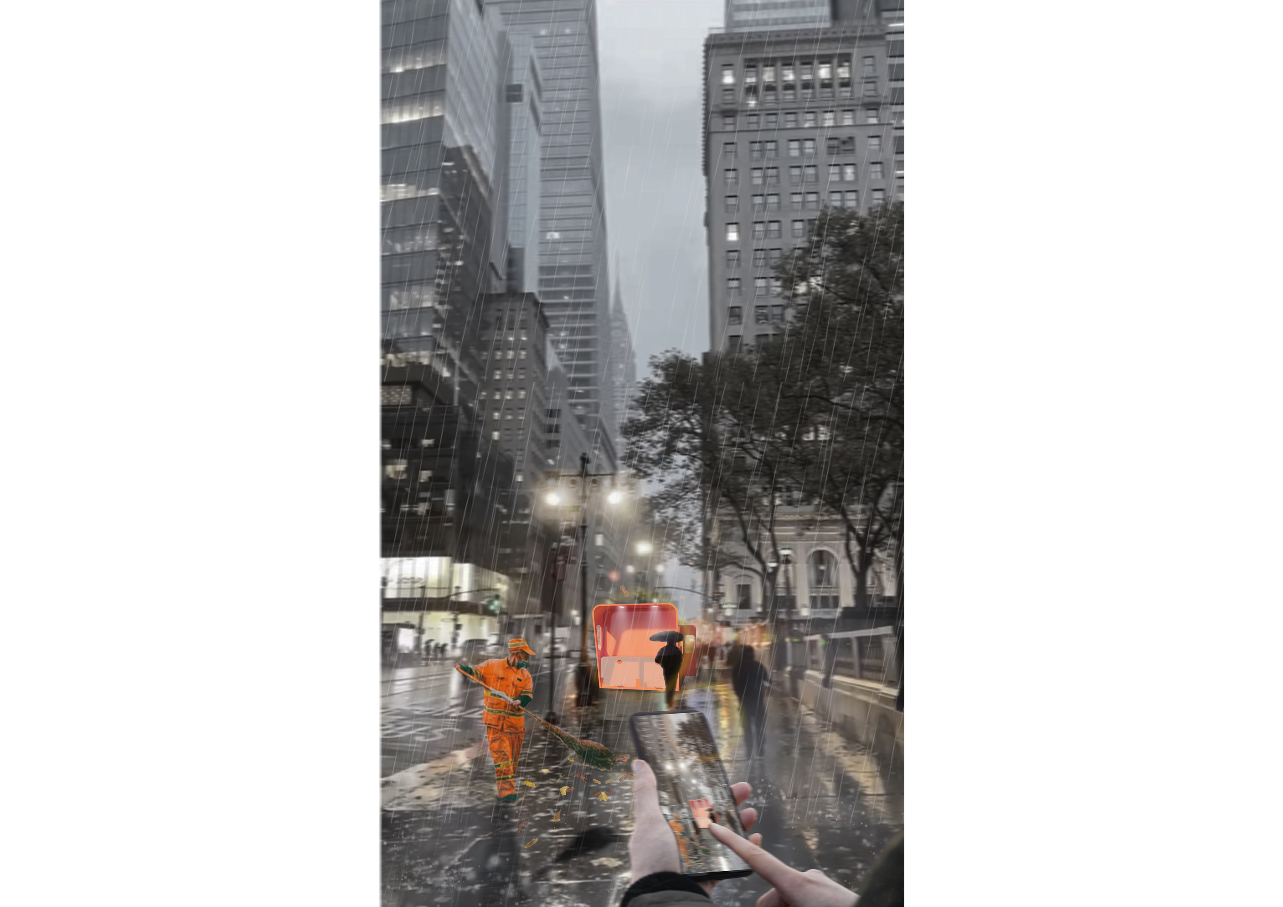 尘×橙光·环卫工人休息站设计丨湖南师范大学美术学院-17