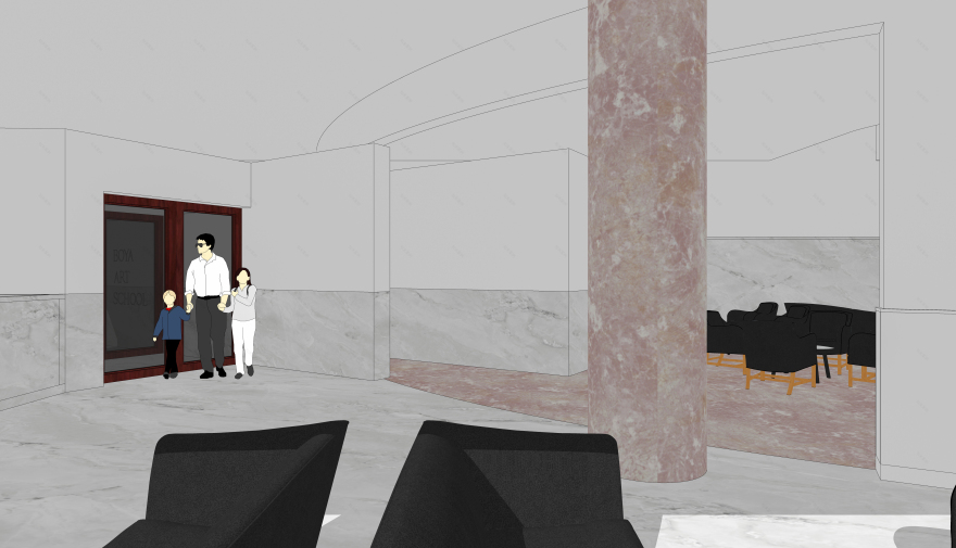 美术培训画室接待厅设计-12