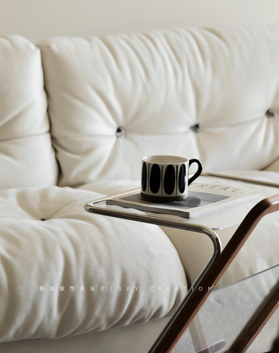 奶油系简约风独居女孩治愈系小家改造-32