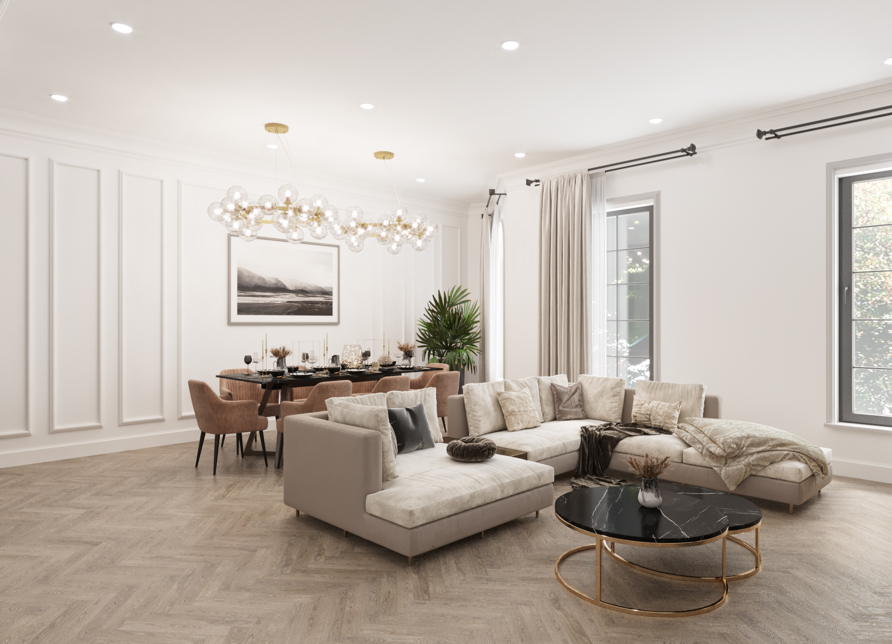 living room in light colors-4