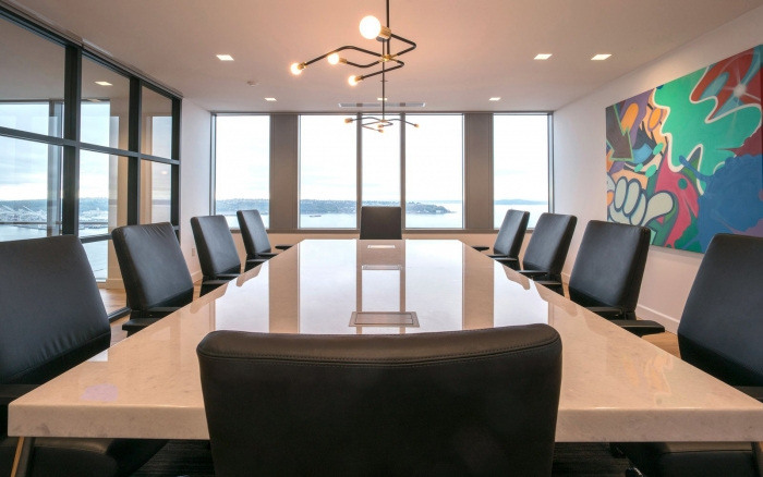 西雅图 Hughes Marino 现代原木办公空间-9