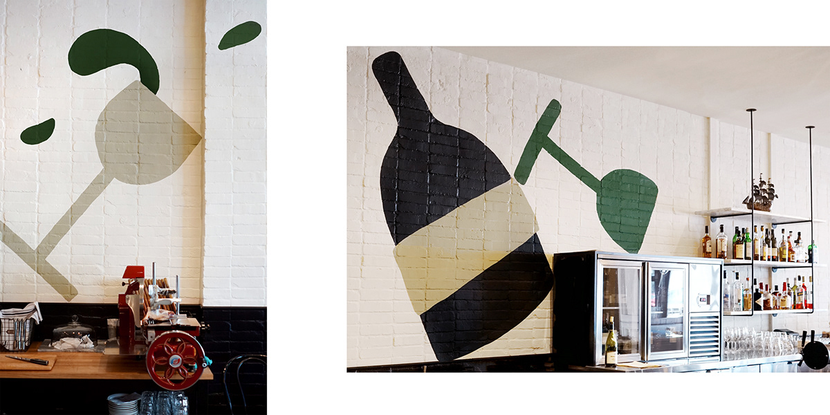 蒙特利尔 Brasserie Melrose 餐厅手绘壁画设计-7