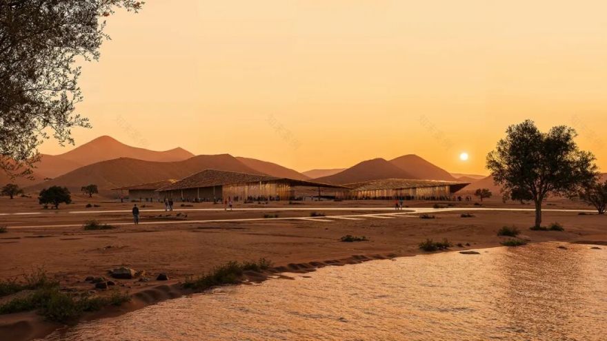 新疆罗布人村寨湖畔游客中心丨中国新疆丨Aedas-5