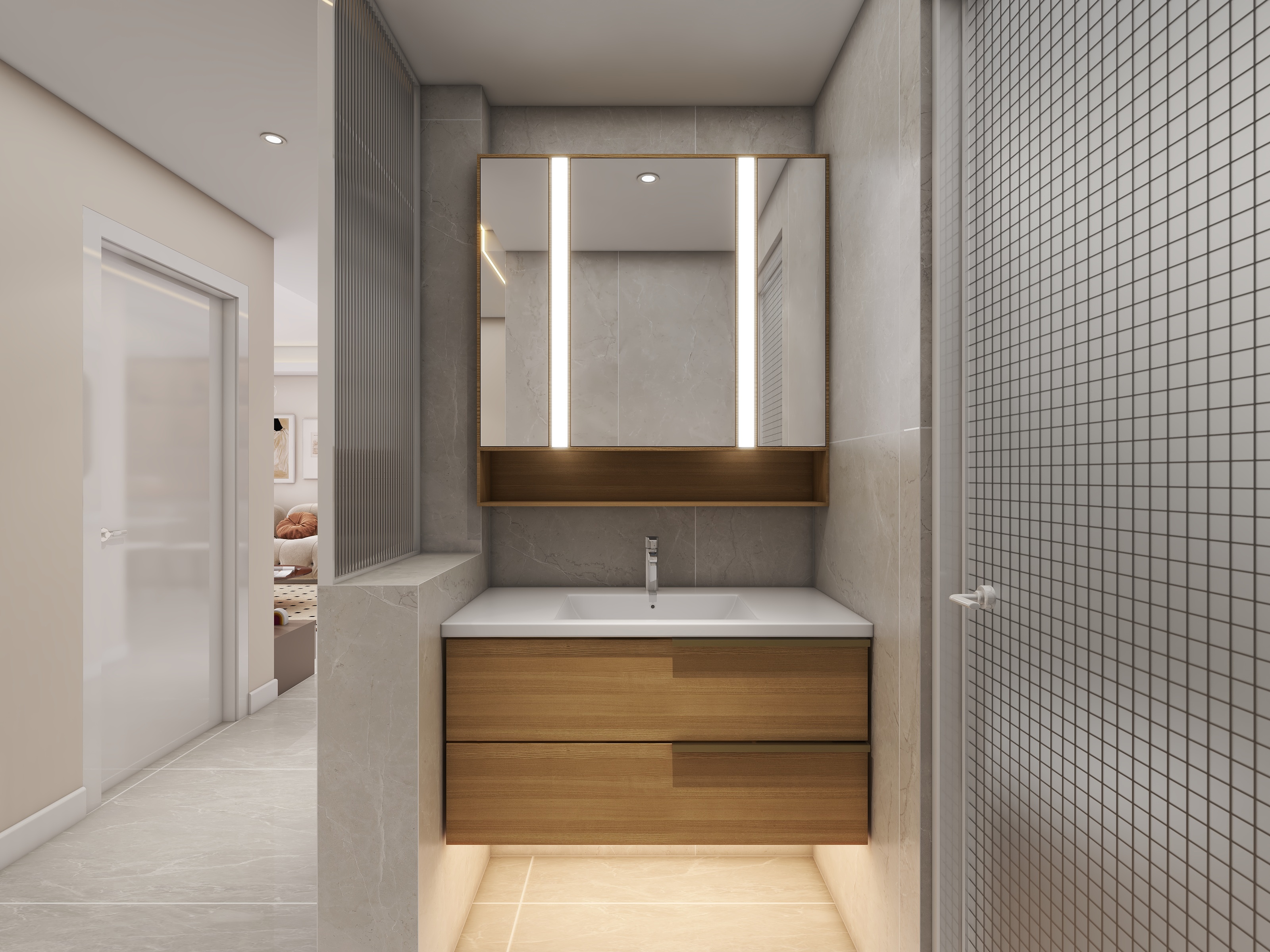 陕西安康万达one（119平方现代简约四居室）-59