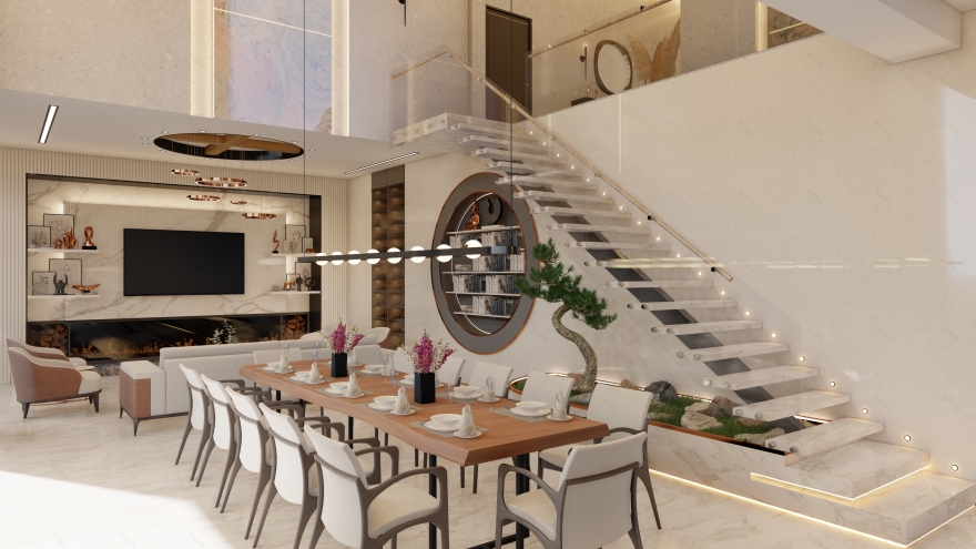 VillaRose 圆形书架设计-6