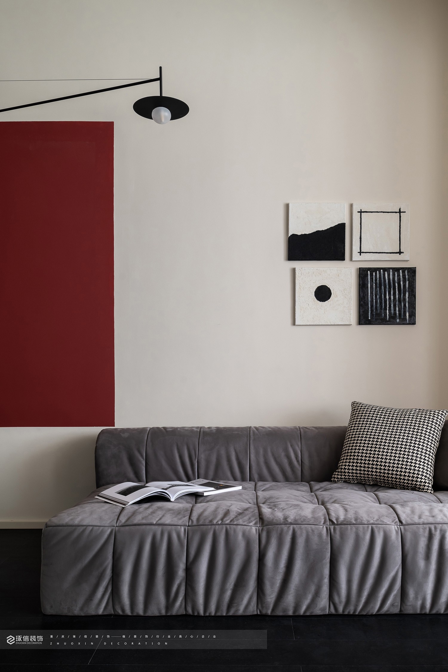 87 平经典红黑现代家丨中国平顶山丨琢信装饰-9