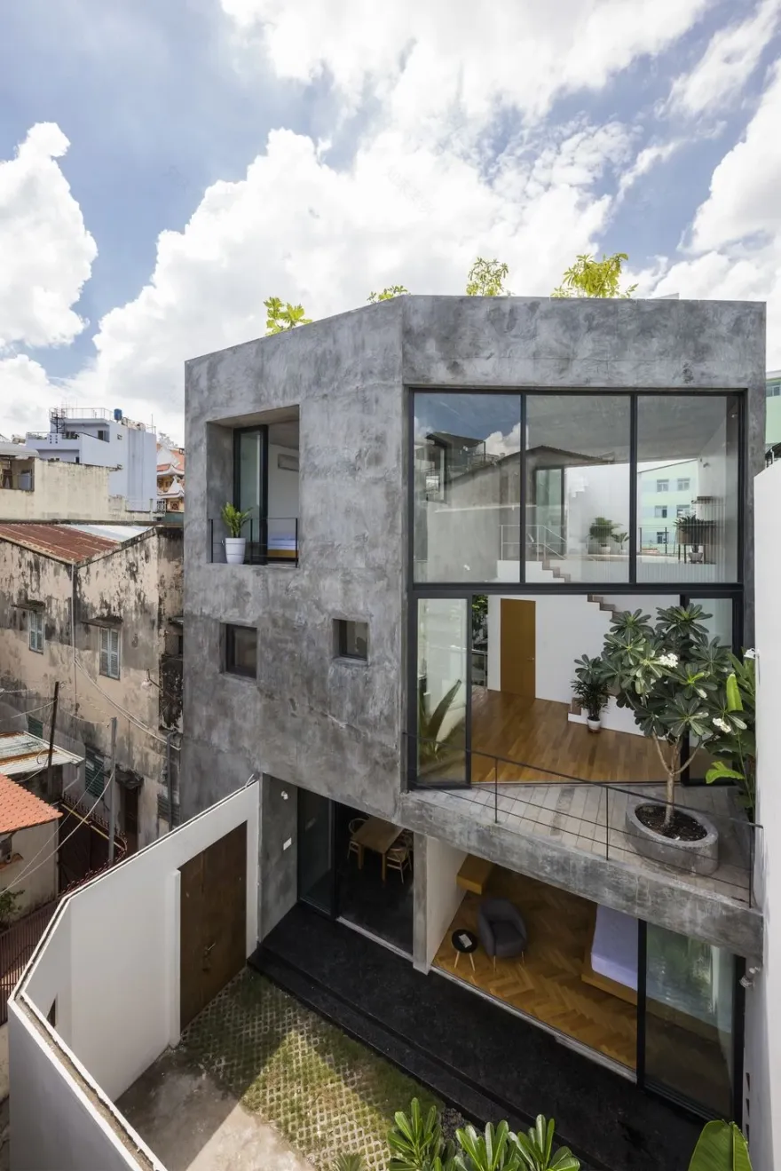 越南密集住宅区的三维花园住宅-10