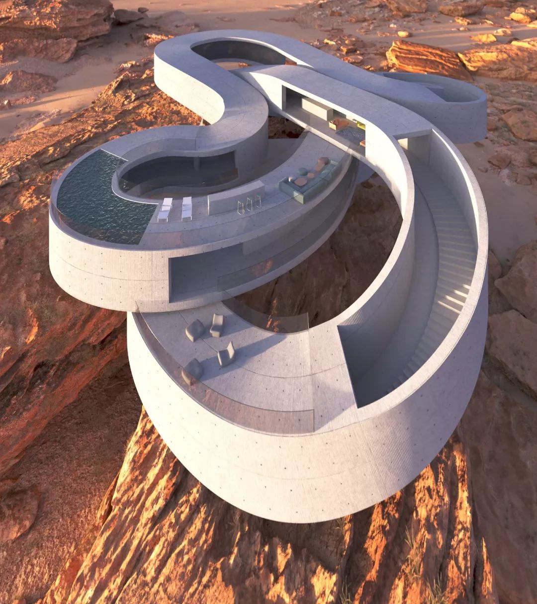 沙特阿拉伯"岩石中的房子"——Amey Kandalgaonkar 的室内设计杰作-11