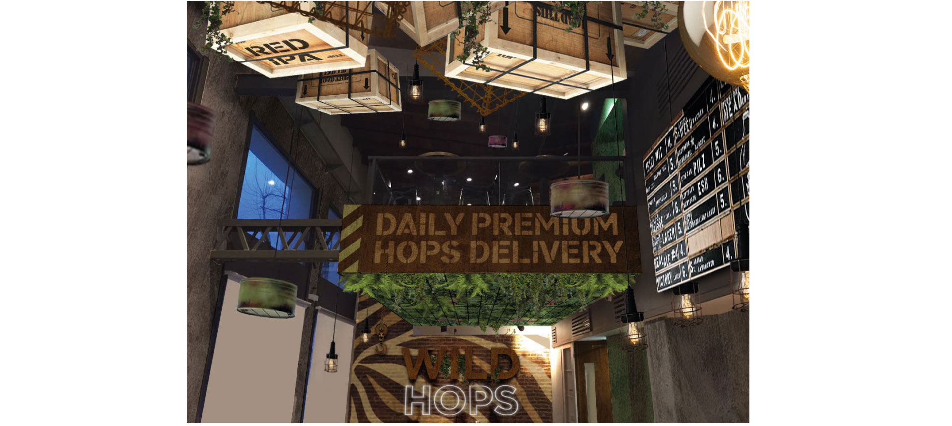 Wild Hops 啤酒品牌室内设计-20