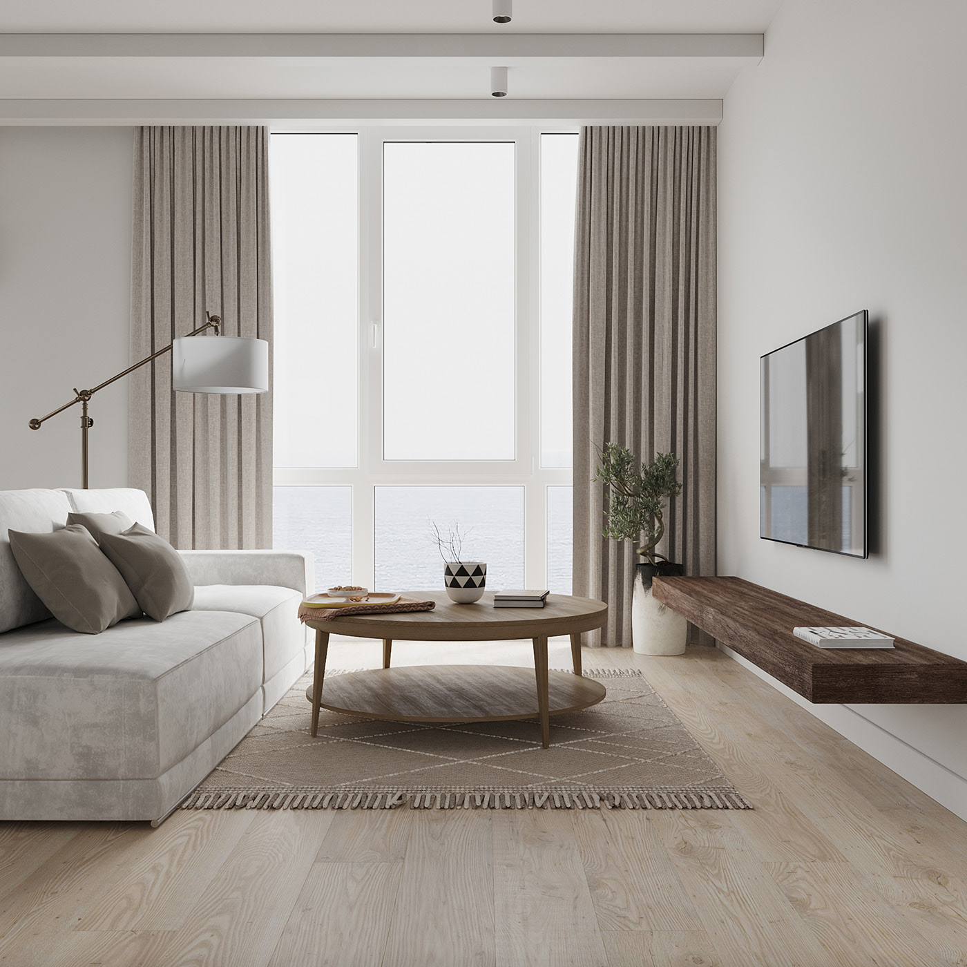 白色系简约风小空间设计                     -1