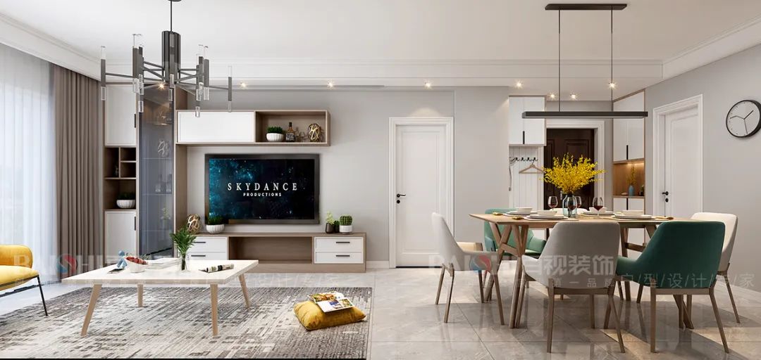 芜湖百视装饰·金域蓝湾北欧风设计案例-99
