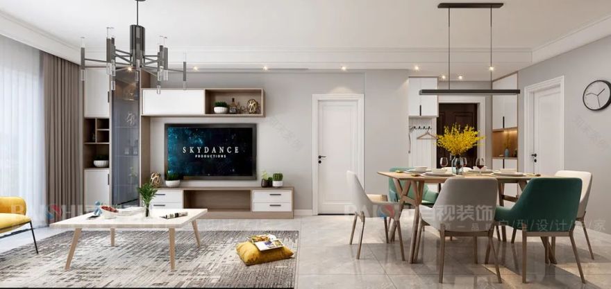 芜湖百视装饰·金域蓝湾北欧风设计案例-99