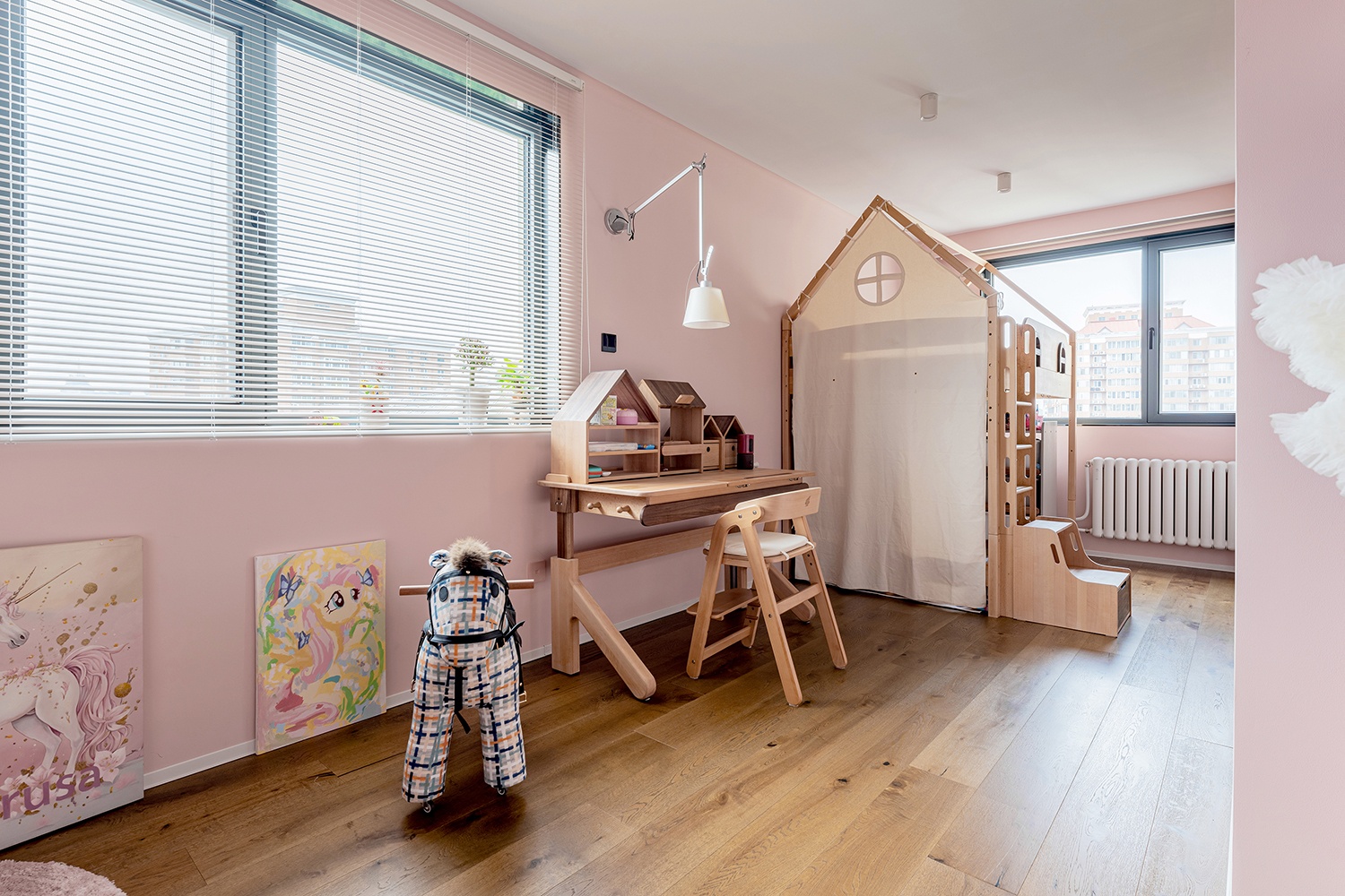 105㎡简约风拆掉一间房秒变大横厅，三口之家玩转通透格局-59