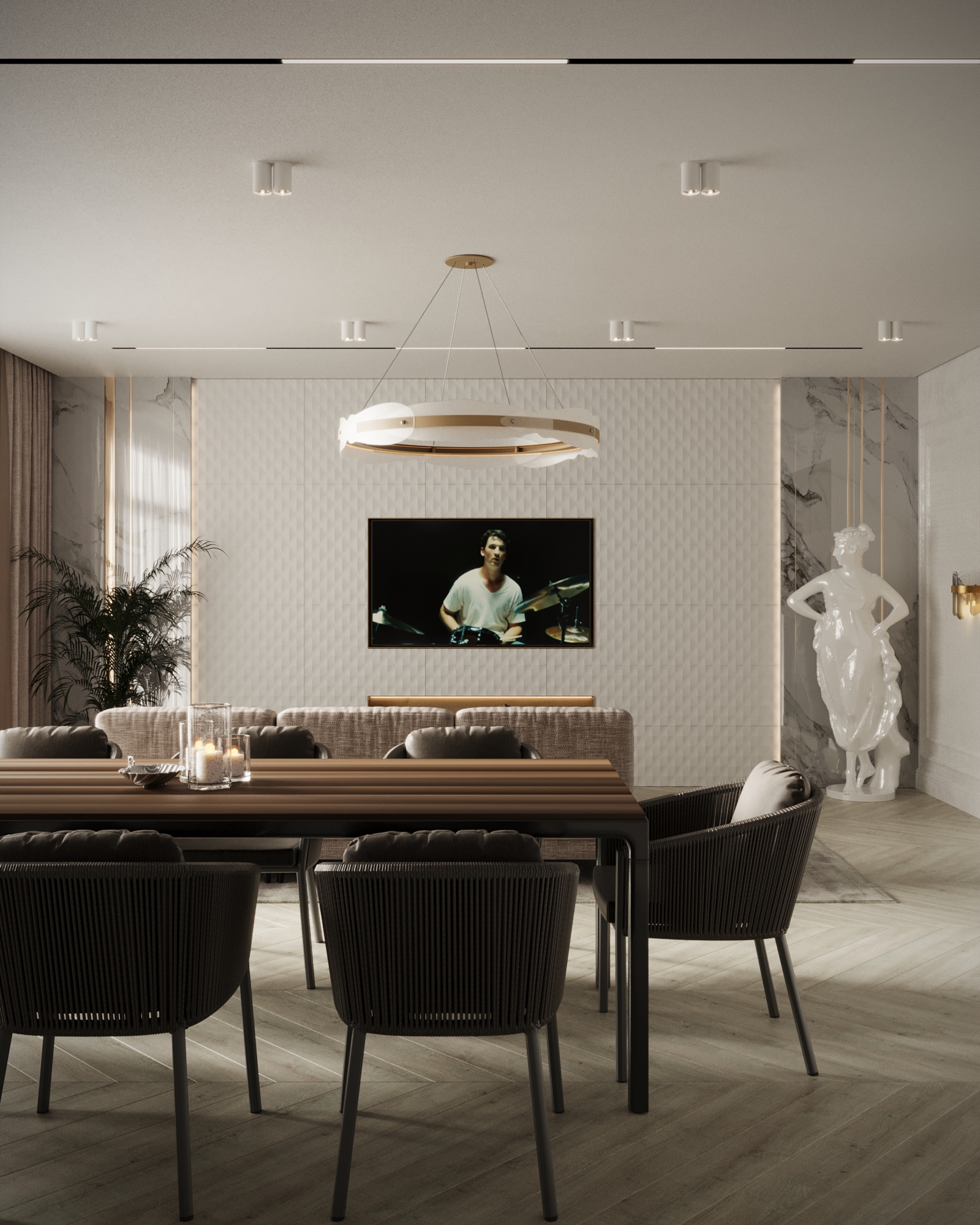 Modern Classical Living Room Interior-4