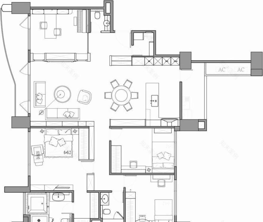 简约轻透美式居所 | 优雅大气,空间层次丰富-24