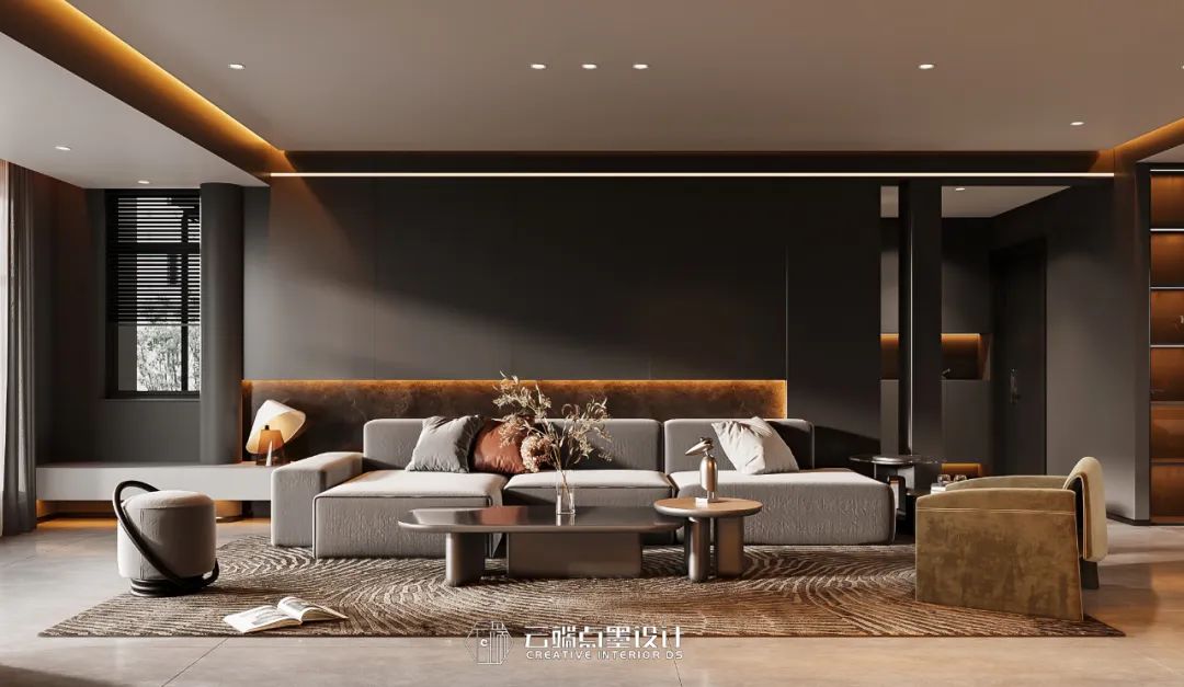 现代风格四居室,沉稳色调与光影艺术的完美融合-28