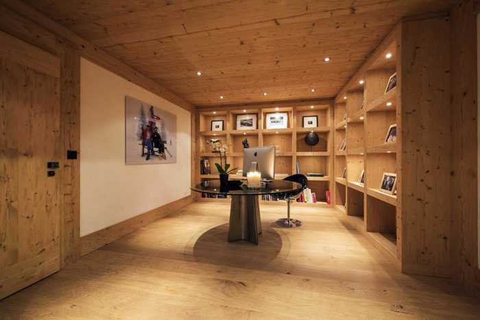 奥地利木屋别墅的现代黑色内饰设计-15