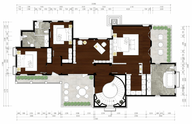 不输「李子柒的后院」！540㎡美式轻奢别墅设计，休闲舒适-42