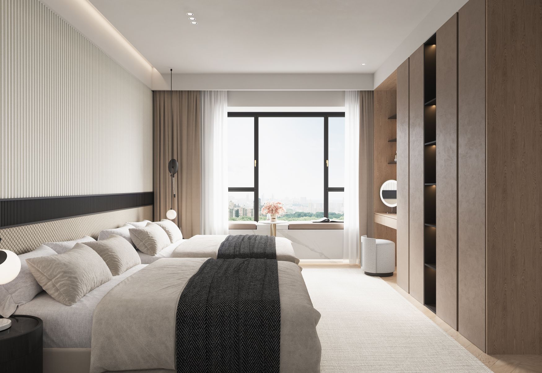 最近渲染，有情调的卧室-4