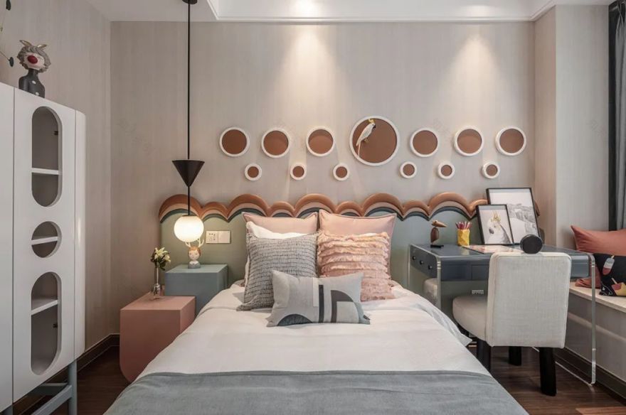 杭州中旅归锦府现代简约样板间 | 家的色彩与都市绿洲-49