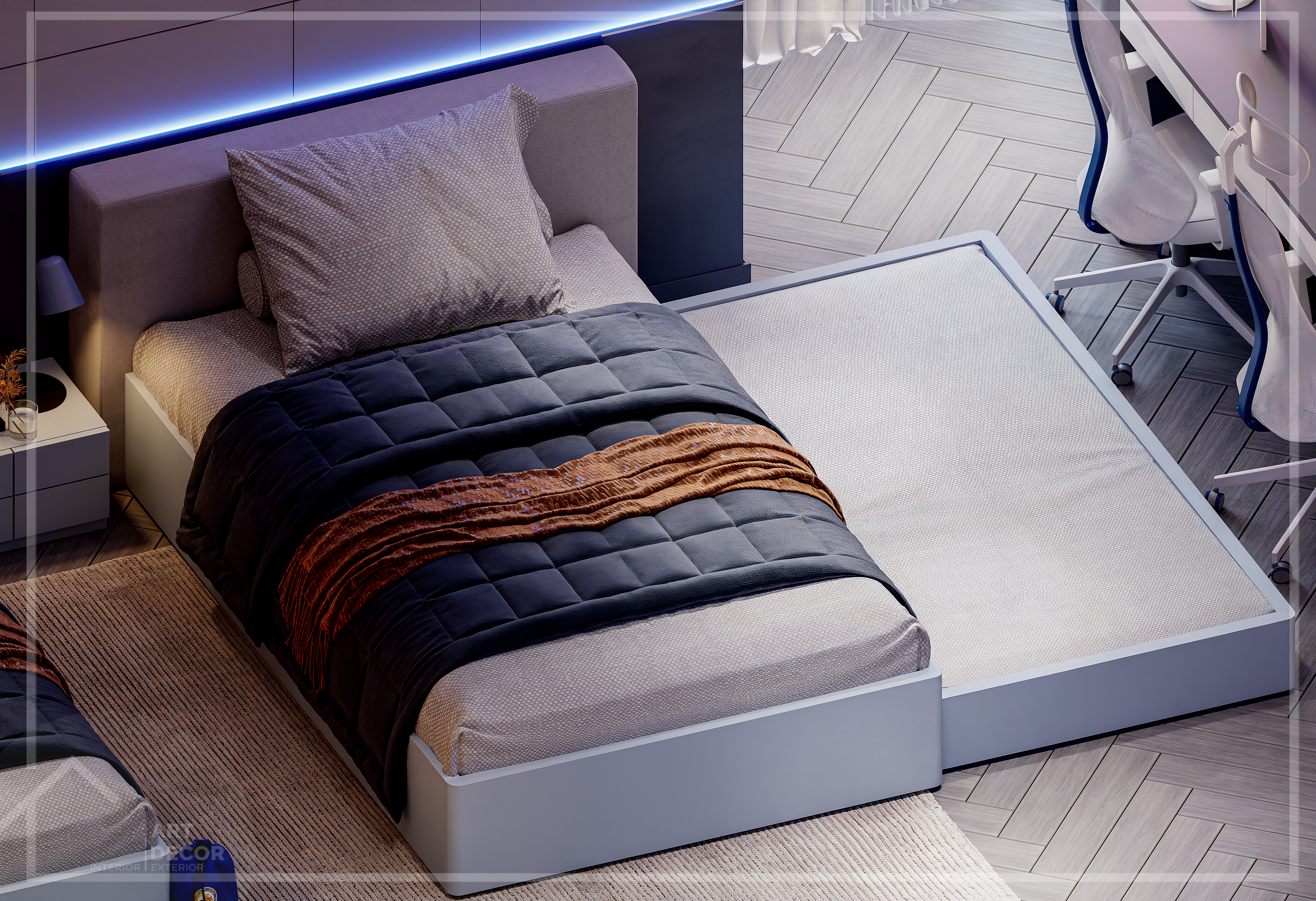 Modern Teen Bedroom - Madridistas | New Mansoura City-17