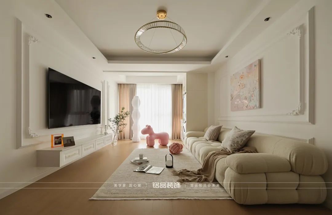 温柔奶油轻法式,浪漫满屋的世宸名府设计丨中国杭州丨铭品装饰-21