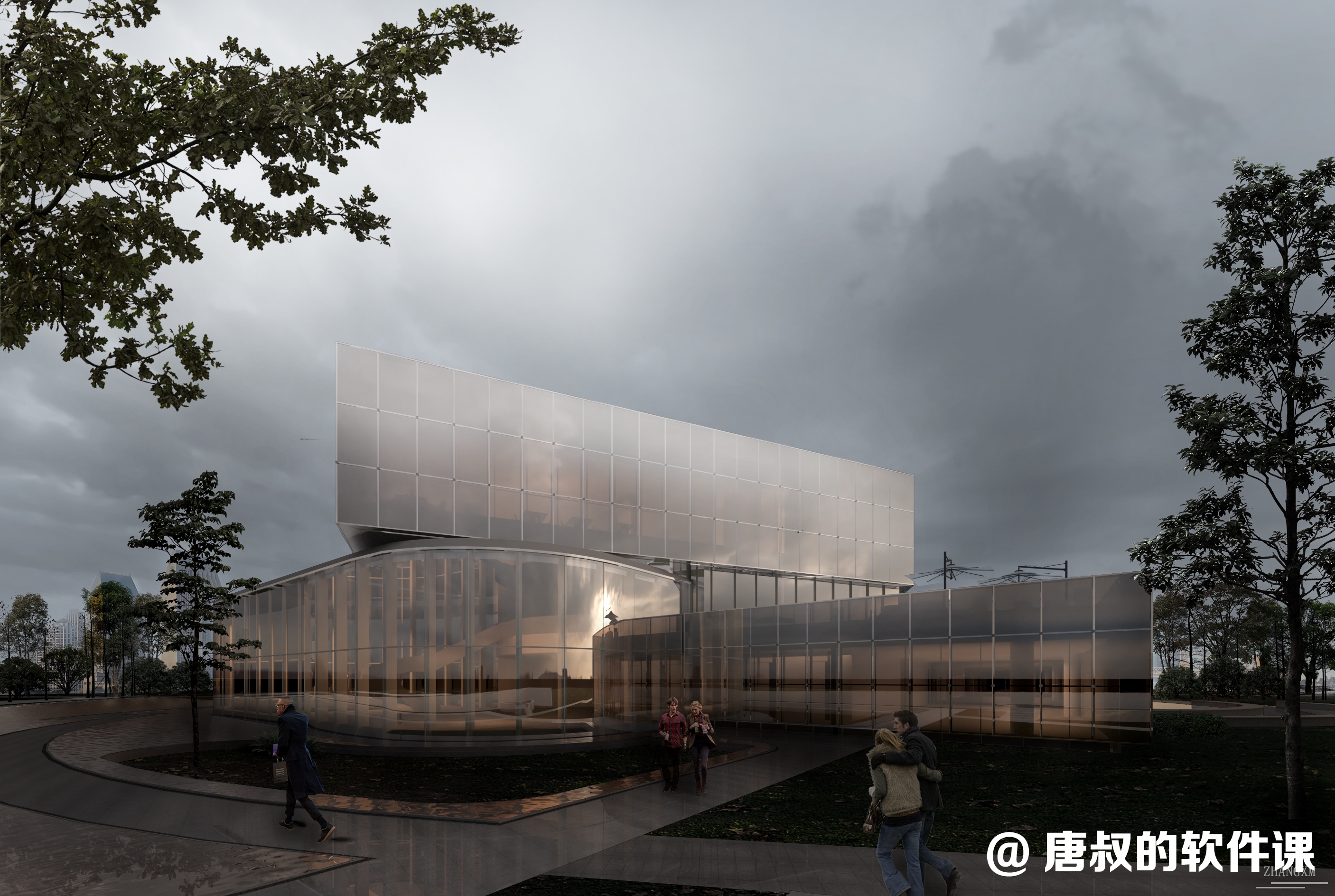 深圳世茂深港国际中心展示馆—写实渲染效果图-6