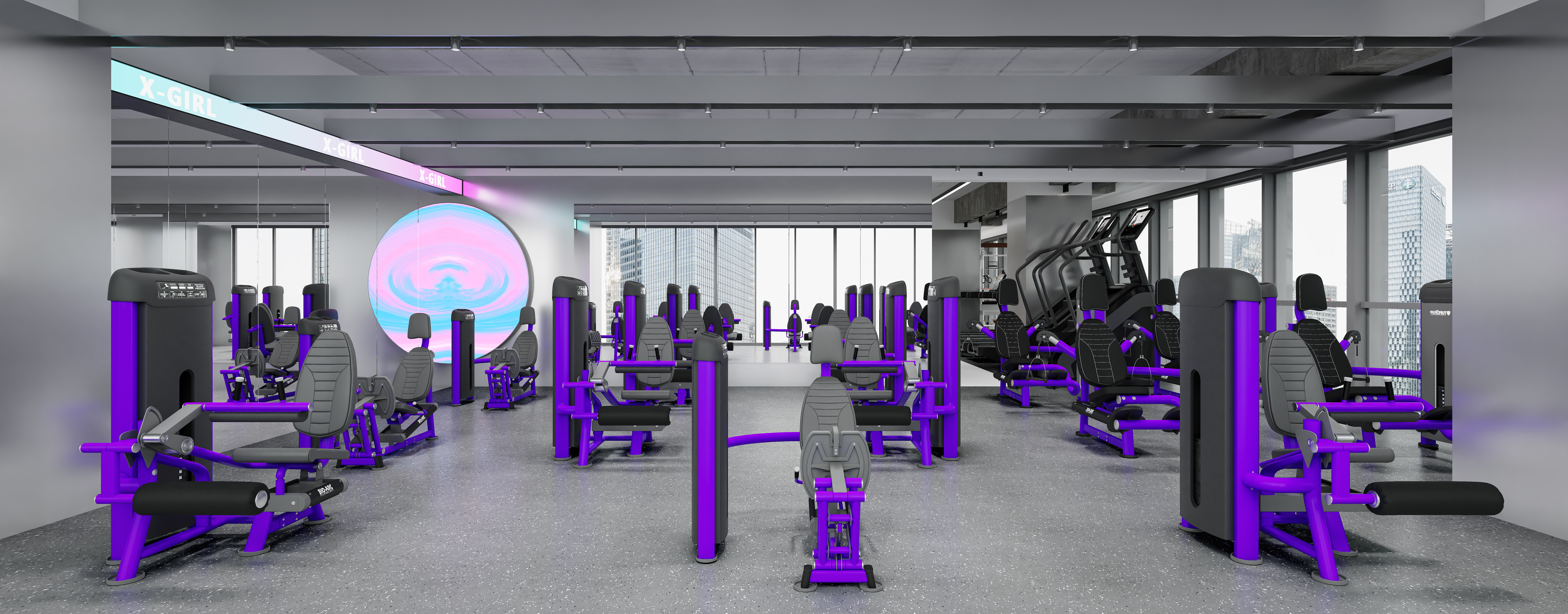 健身房体能馆效果图表现一店-4