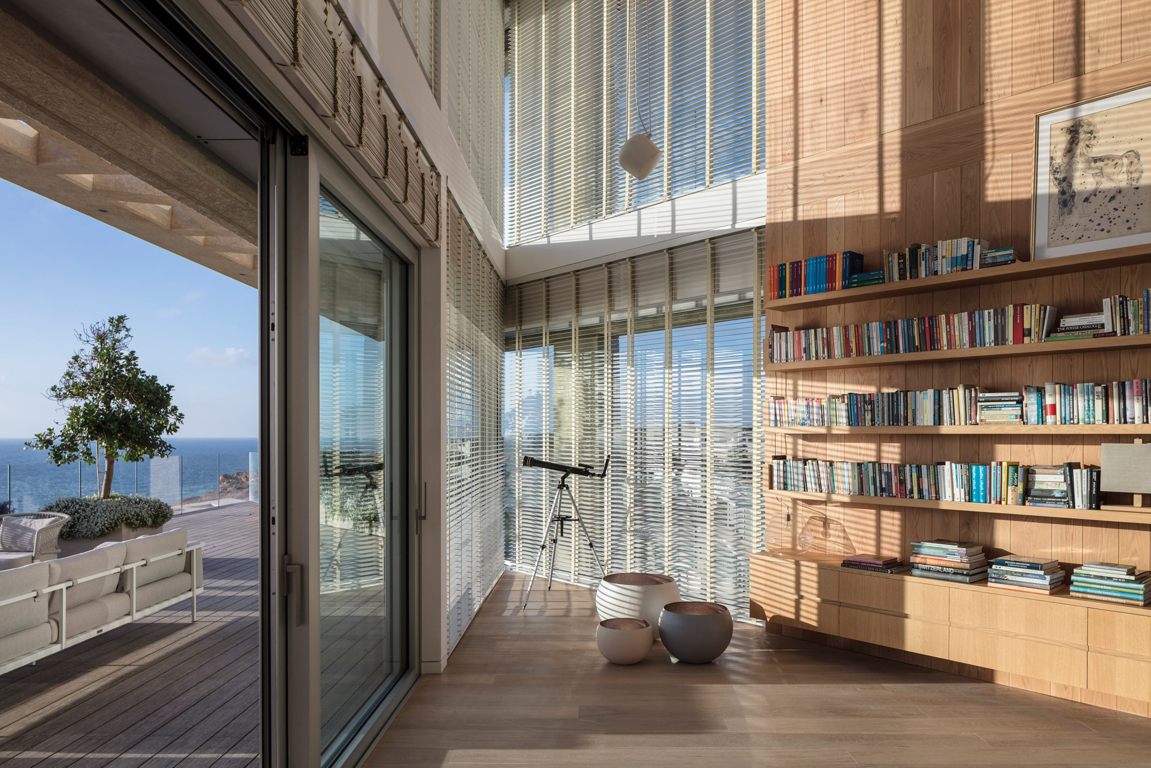 Perforated canopies shade terraces of cliff-top apartments near Tel Aviv-15