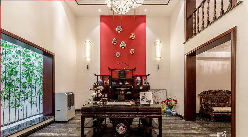 新中式别墅装修效果图-11