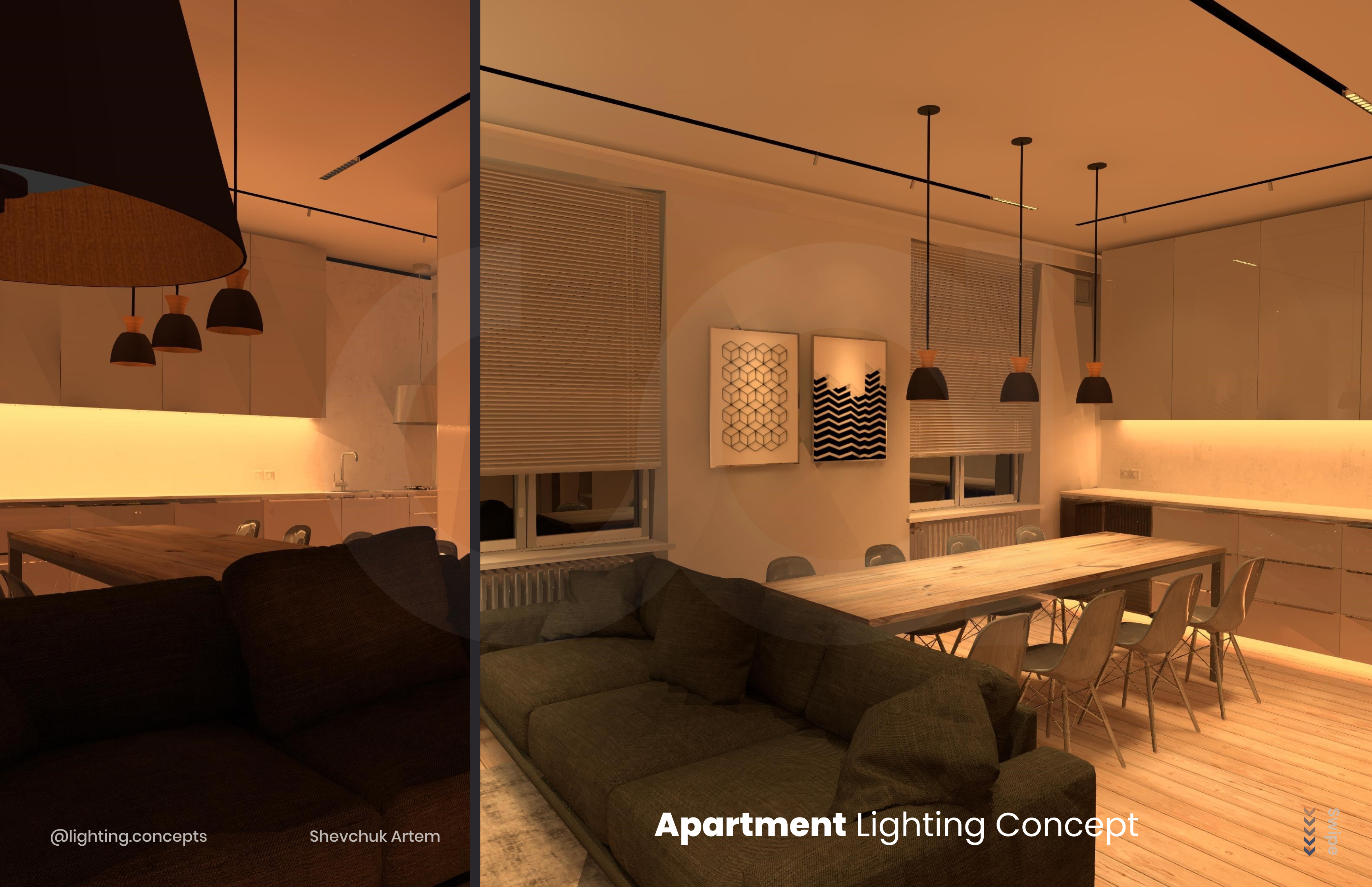 Apartment Lighting Concept | DIALUX EVO-1