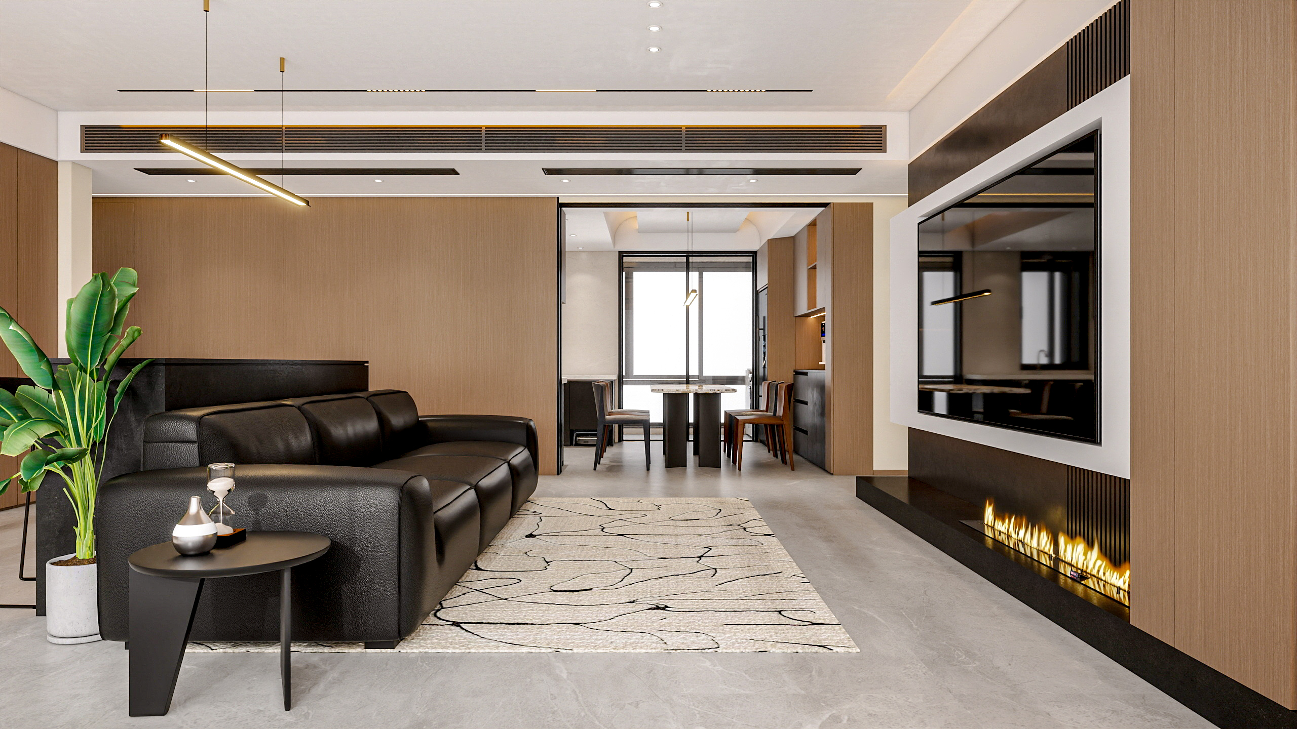 四川成都锦熙华庭鹭湾一号（138平方意式极简三居室）-6