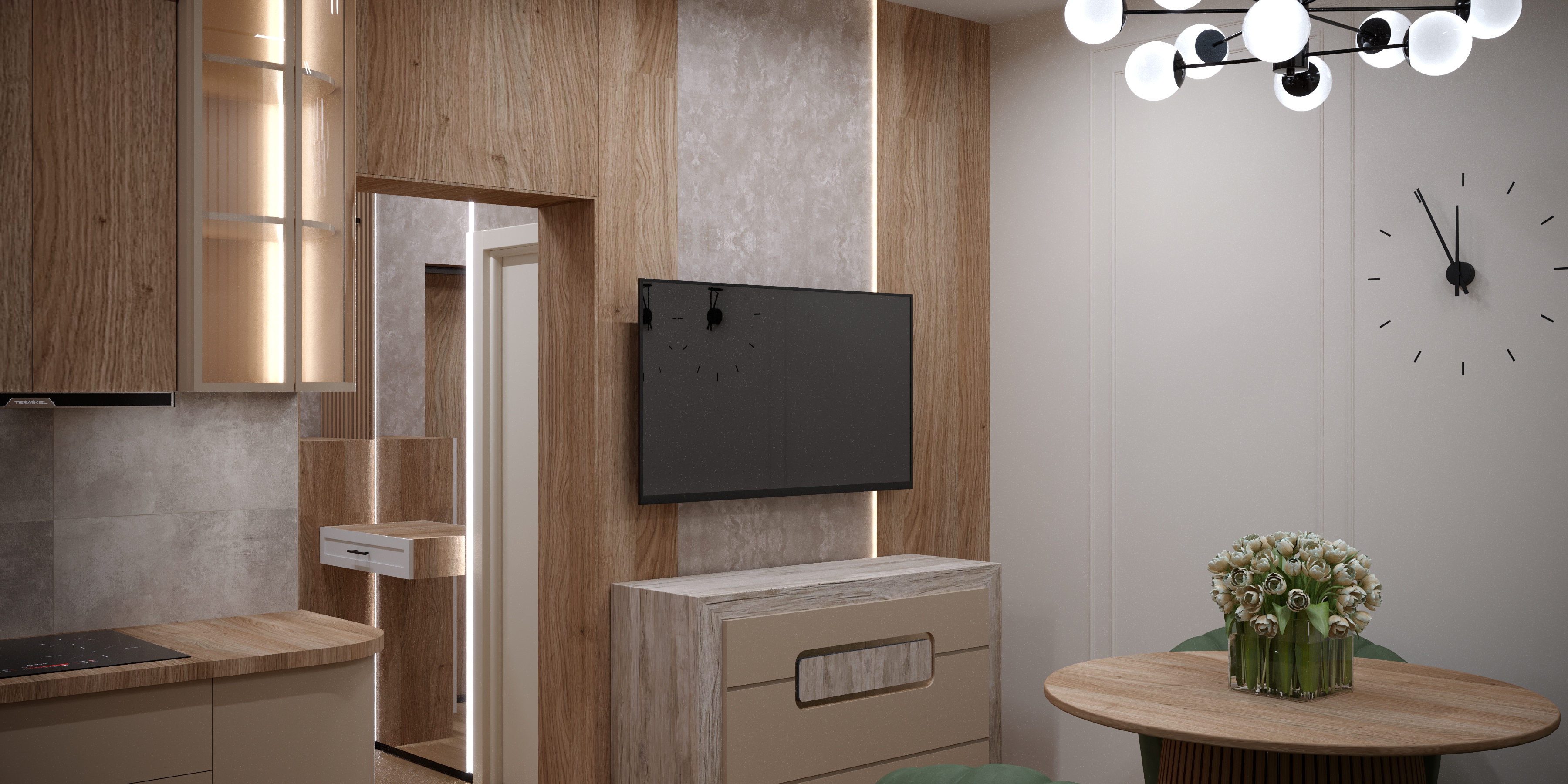 Flat project for the family with a teenager-1