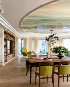 现代美式-客餐厅渲染作品！