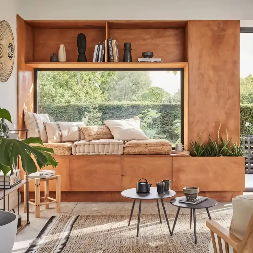 自然木色客厅设计,打造温馨家居环境-2