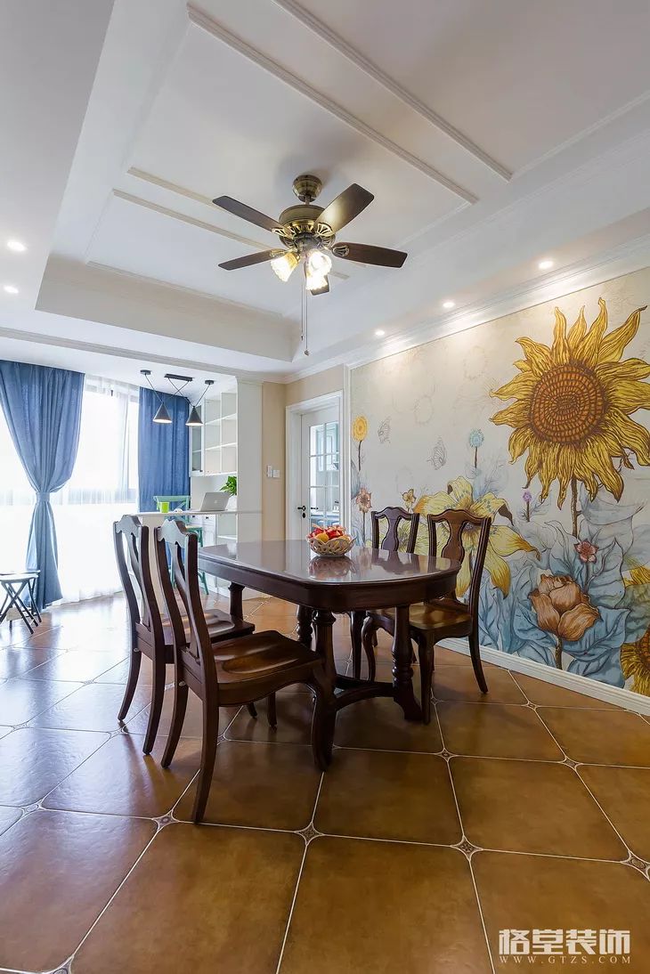 西江月美式风，彩色文化石背景墙，打造惬意空间-29