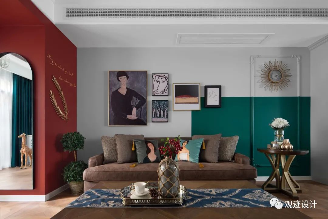 湖南长沙 158㎡复古美式家居,浪漫艺术与生活的交融-45