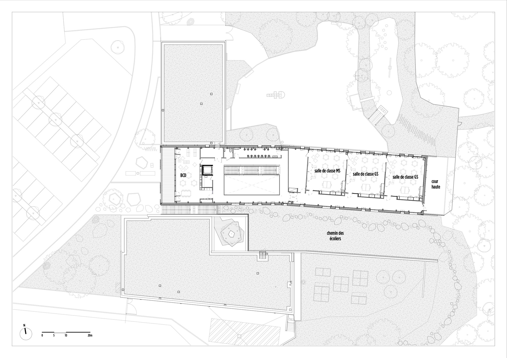 La Croze 学校丨法国丨rue royale architectes-33