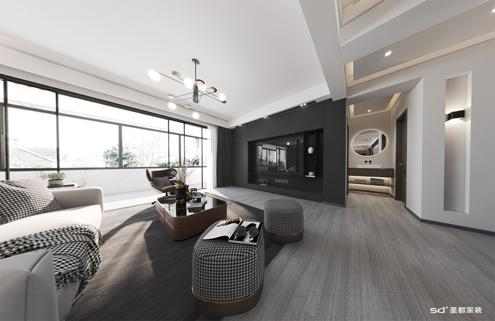 黑白灰极简丨中国浙江丨圣都家居装饰有限公司-8