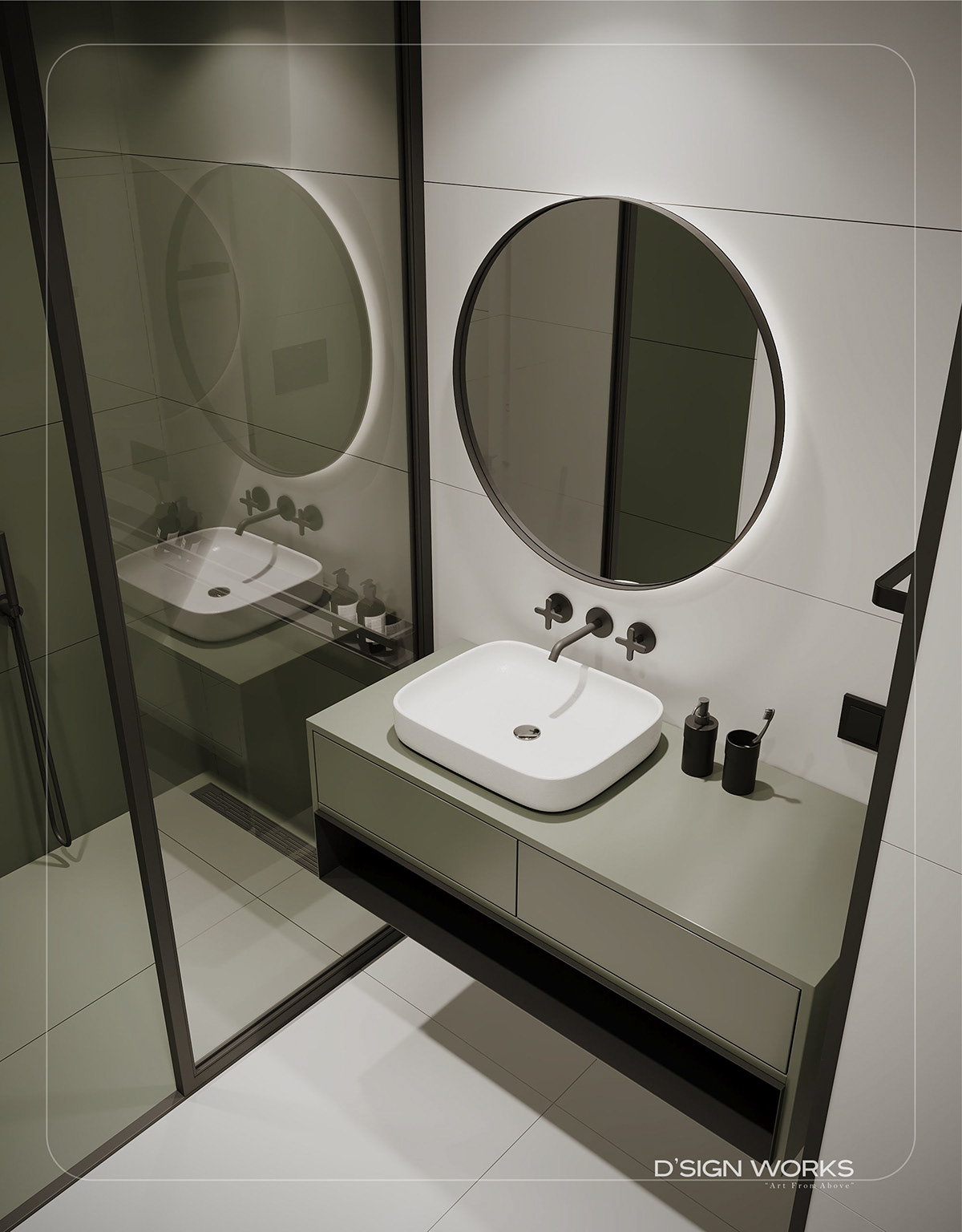 现代简约 绿色点缀空间设计！-14