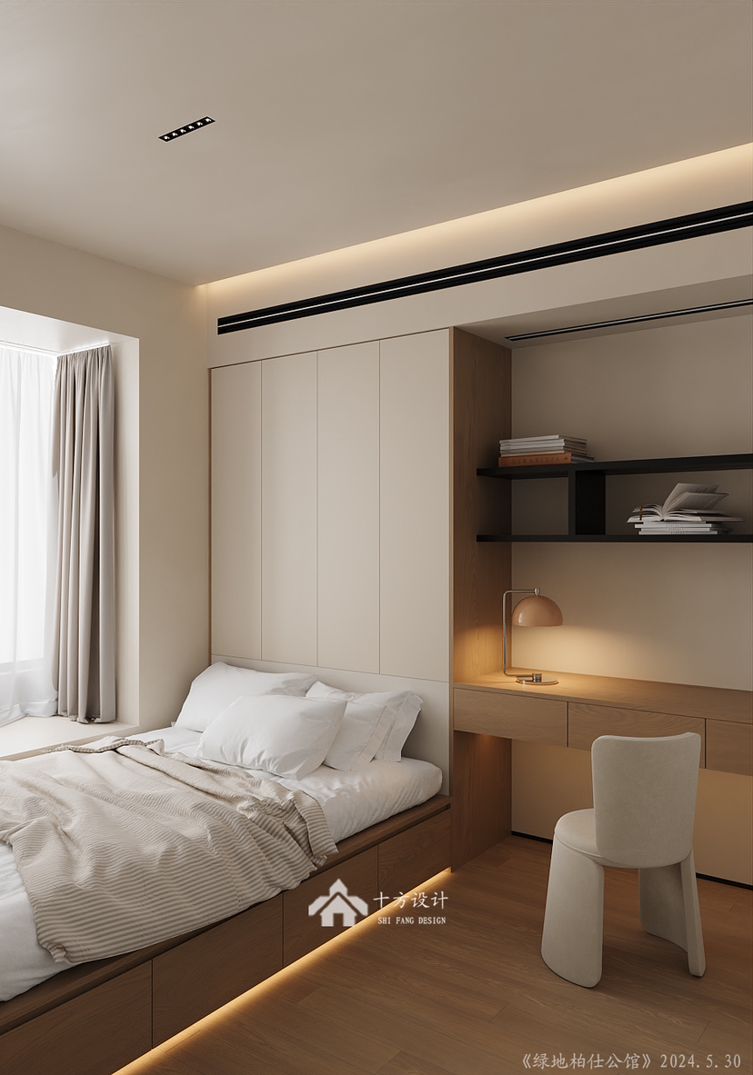 南昌安义绿地柏仕公馆现代极简奶油风-8