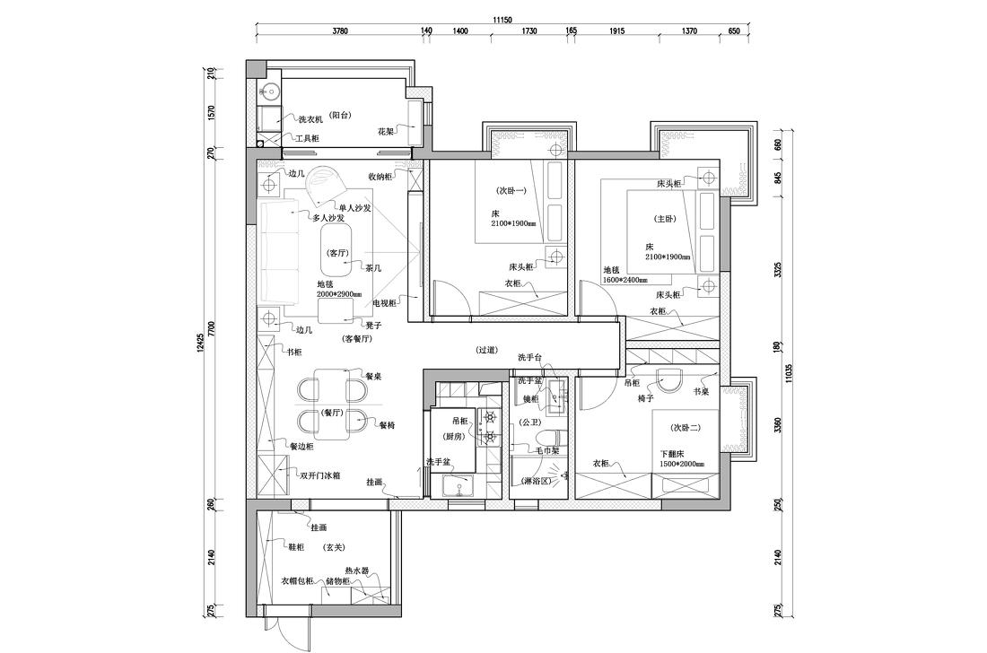 简约之韵·六品设计平层住宅空间-35