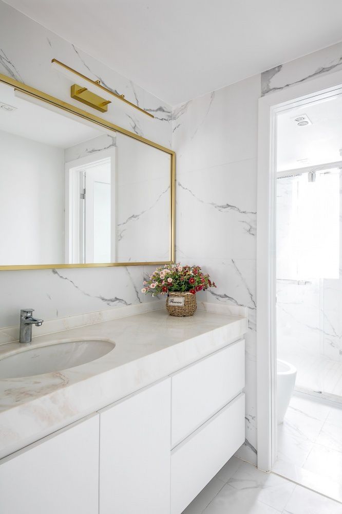 小卫浴空间装修宝典,让 3-6㎡的浴室焕然一新-29