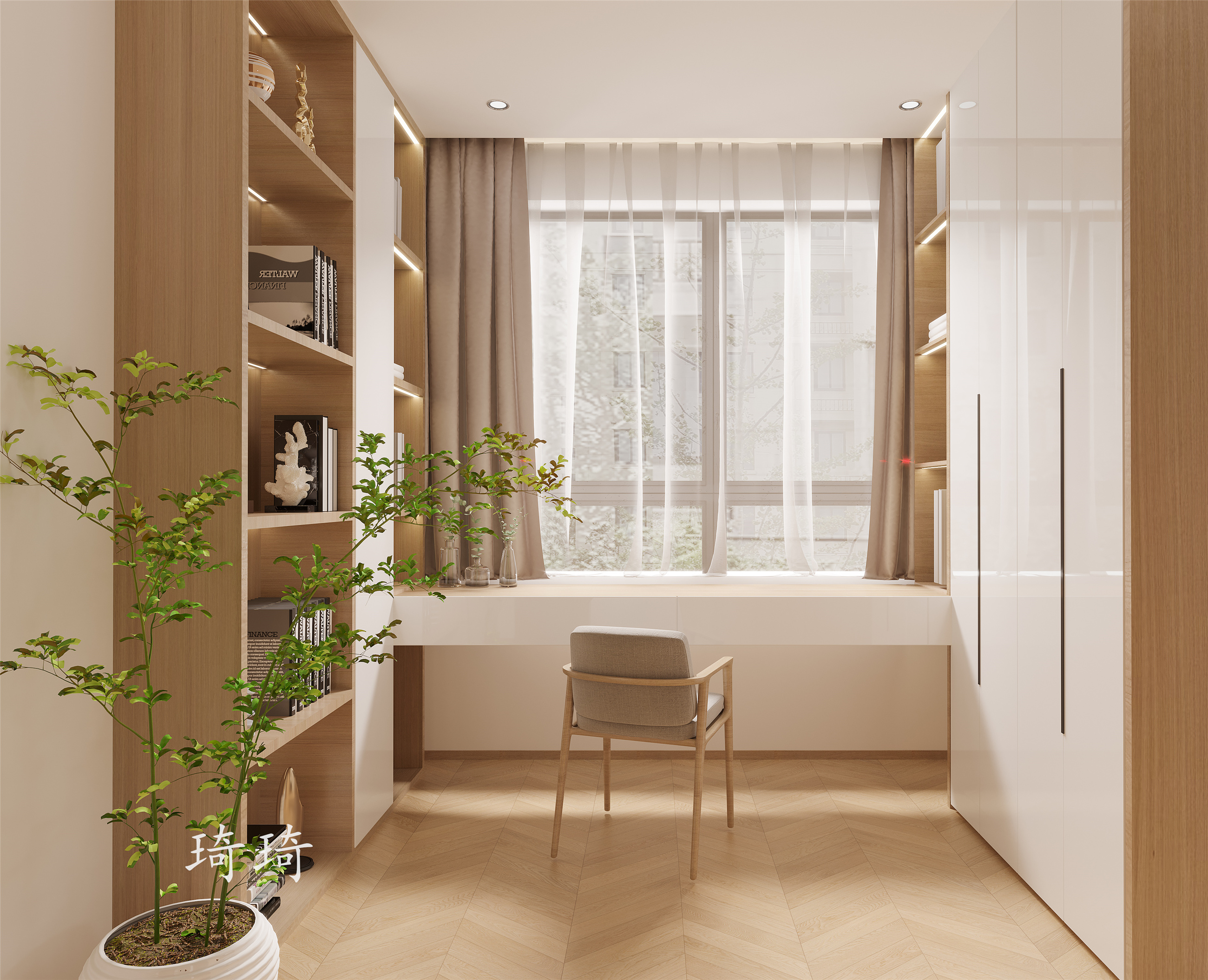 日式原木风温馨小家设计-7