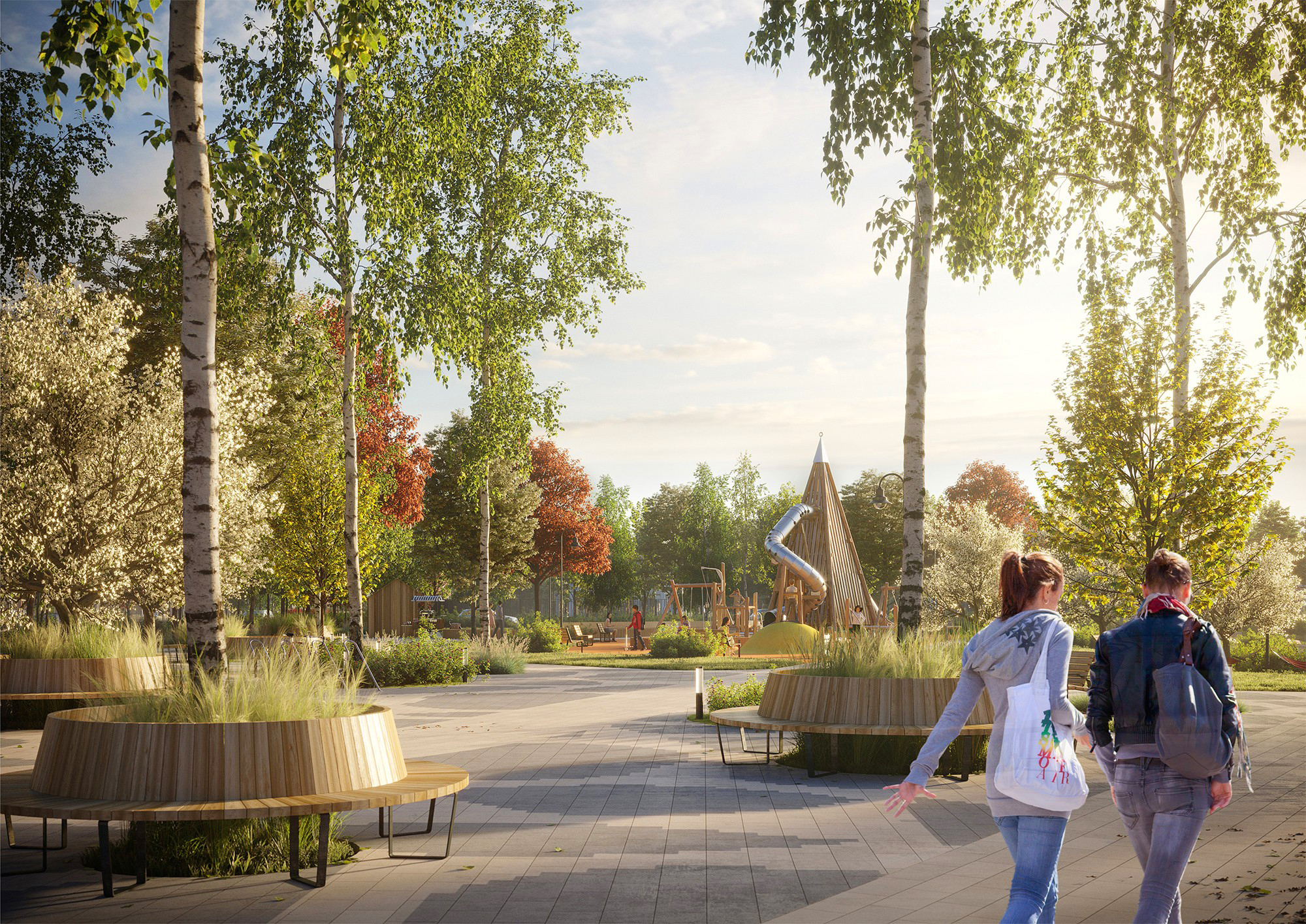 Яблони парк 别墅小区景观设计丨俄罗斯奔萨丨sp architect-33