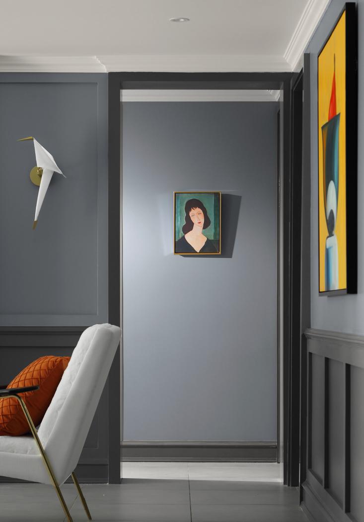 野兽派风格平层设计,金色光影演绎跃动空间-26